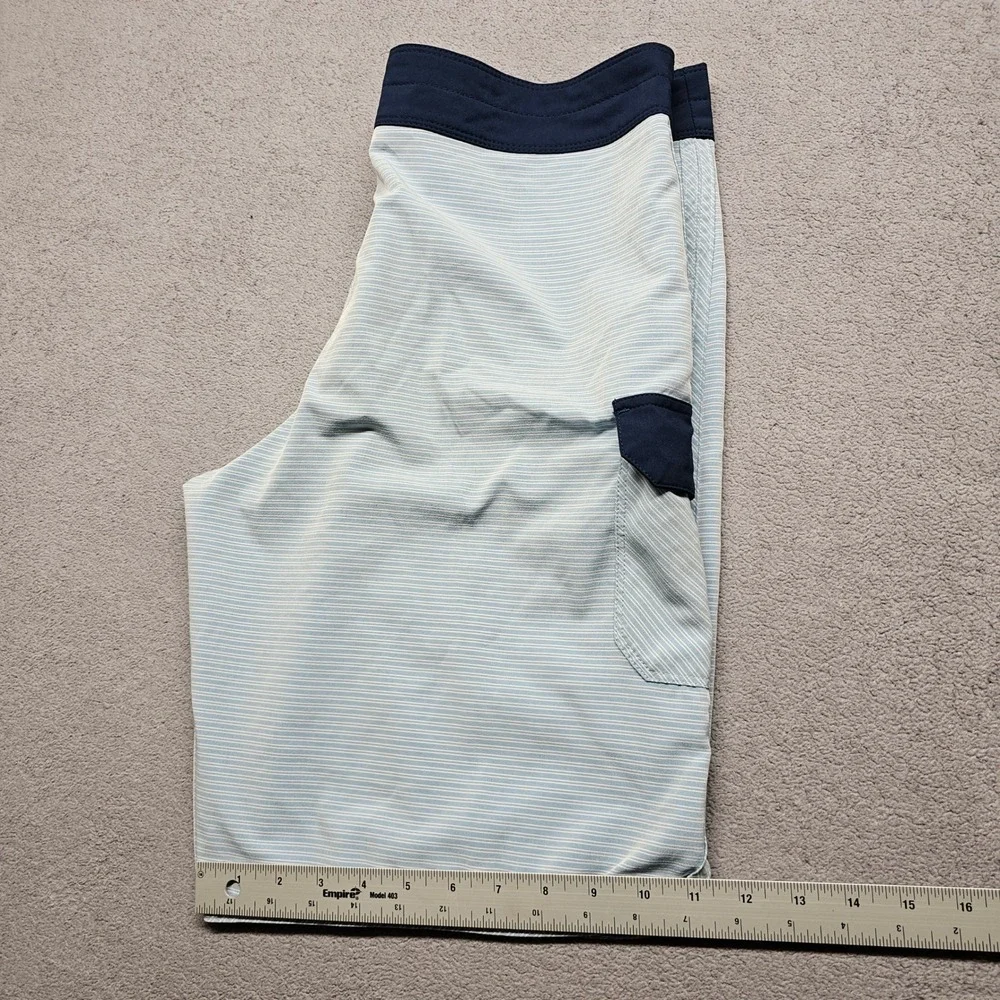 Billabong Platinum X 73 Swim Trunks Mens 34 Blue Striped Surf Surfing Water Polo